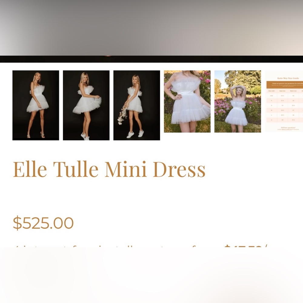 Elegant White Tulle Mini Dress